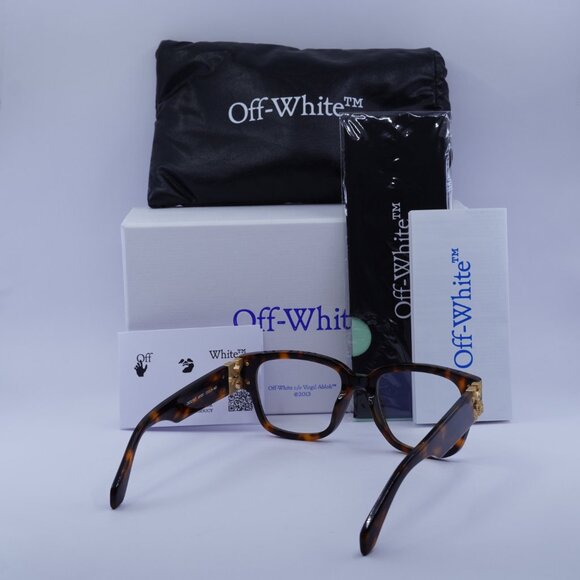 Off-White OERJ047 STYLE 47 6000 Square Eyeglasses 53mm – Havana - Picture 9 of 9